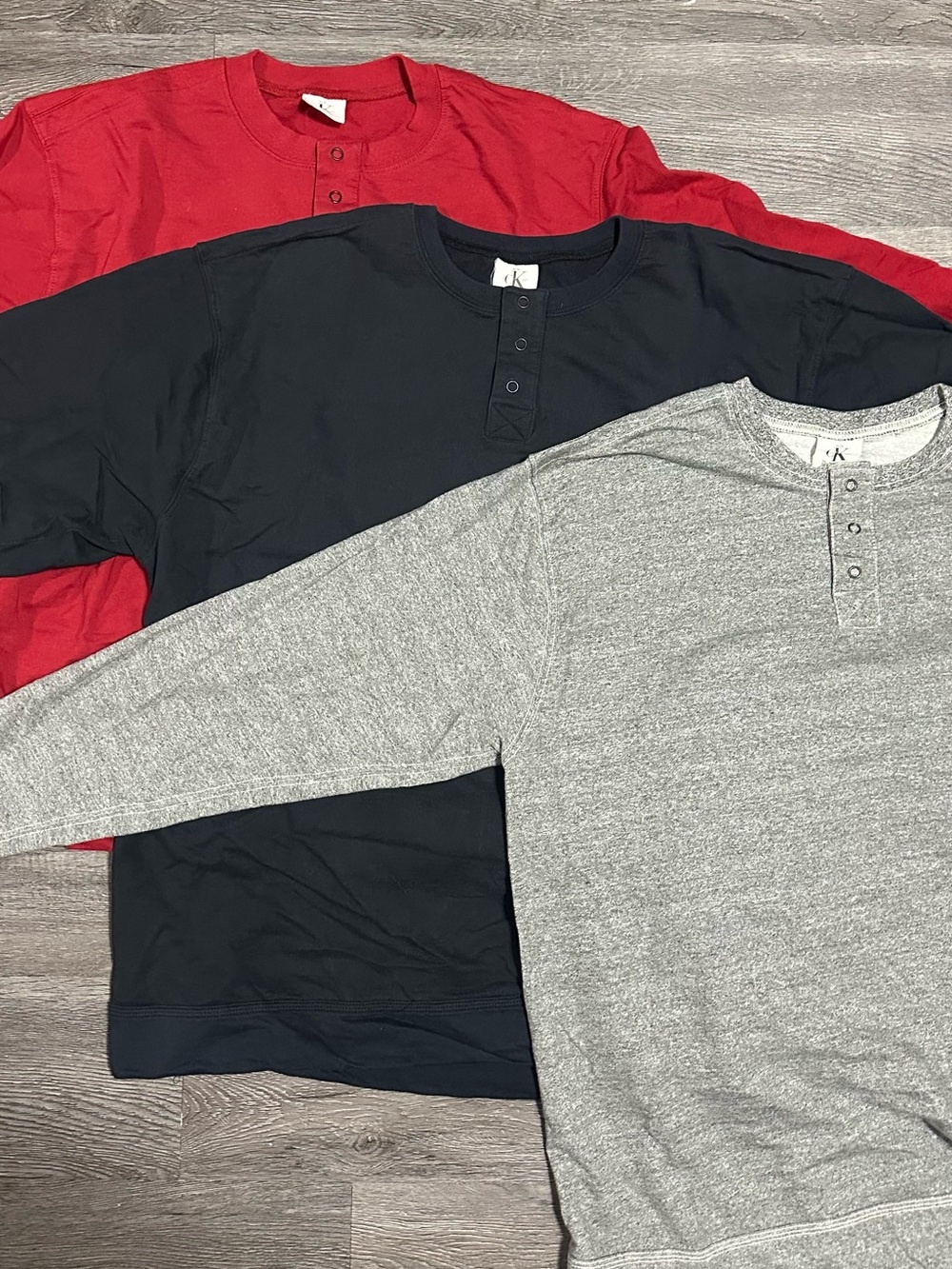 Late 1990s - 3 vintage Calvin Klein long T-shirts￼